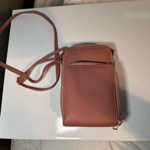Pink cross body purse